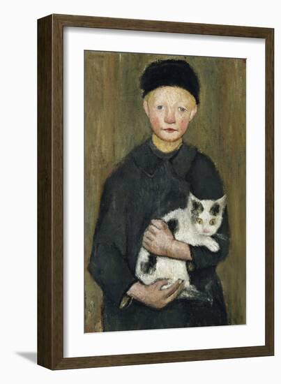 Boy with Cat-Paula Modersohn-Becker-Framed Giclee Print