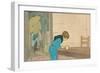 Boy with Cup on Table-null-Framed Art Print