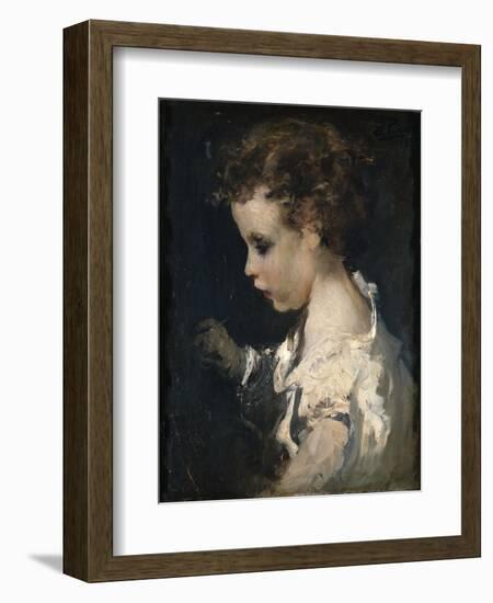 Boy (with curly hair and white shirt), 1845-Ignacio Pinazo camarlench-Framed Giclee Print