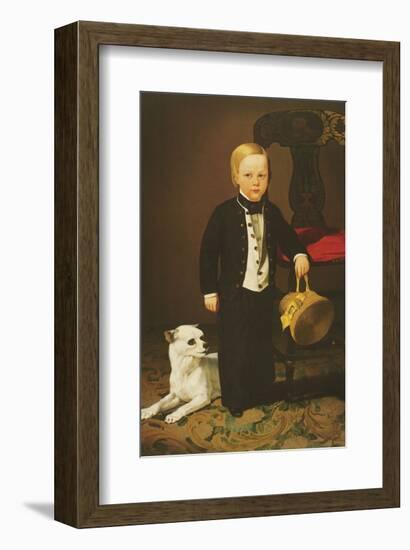 Boy with Dog-Charles Christian Nahl-Framed Art Print