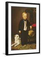 Boy with Dog-Charles Christian Nahl-Framed Art Print