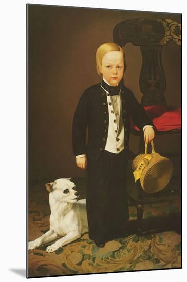 Boy with Dog-Charles Christian Nahl-Mounted Art Print