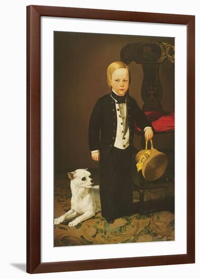 Boy with Dog-Charles Christian Nahl-Framed Art Print