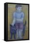 Boy with Dog-Ruth Addinall-Framed Stretched Canvas