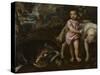 Boy with Dogs in a Landscape, 1565-1576-Titian (Tiziano Vecelli)-Stretched Canvas