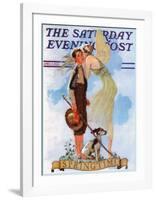 Boy with Fairy-Norman Rockwell-Framed Art Print