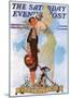 Boy with Fairy-Norman Rockwell-Mounted Art Print