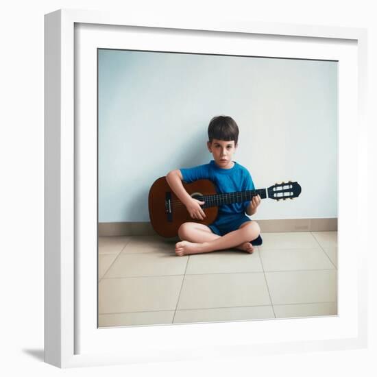 Boy with Guitar, 2013-Max Ferguson-Framed Giclee Print