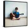 Boy with Guitar, 2013-Max Ferguson-Framed Stretched Canvas