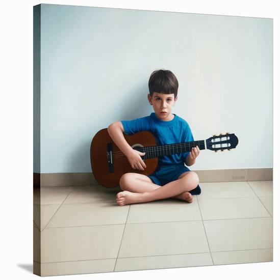 Boy with Guitar, 2013-Max Ferguson-Stretched Canvas