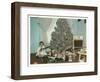 Boy with Gun and Fake Christmas Tree-null-Framed Art Print