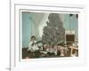 Boy with Gun and Fake Christmas Tree-null-Framed Art Print