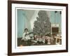 Boy with Gun and Fake Christmas Tree-null-Framed Art Print