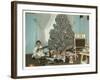 Boy with Gun and Fake Christmas Tree-null-Framed Art Print