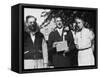 Boy with His Parents on His 8th Grade Graduation, Ca. 1940-null-Framed Stretched Canvas