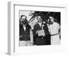 Boy with His Parents on His 8th Grade Graduation, Ca. 1940-null-Framed Photographic Print