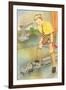 Boy with Model Train-null-Framed Art Print