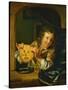 Boy with Pancakes-Godfried Schalcken-Stretched Canvas