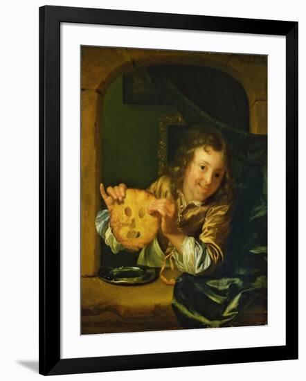 Boy with Pancakes-Godfried Schalcken-Framed Giclee Print