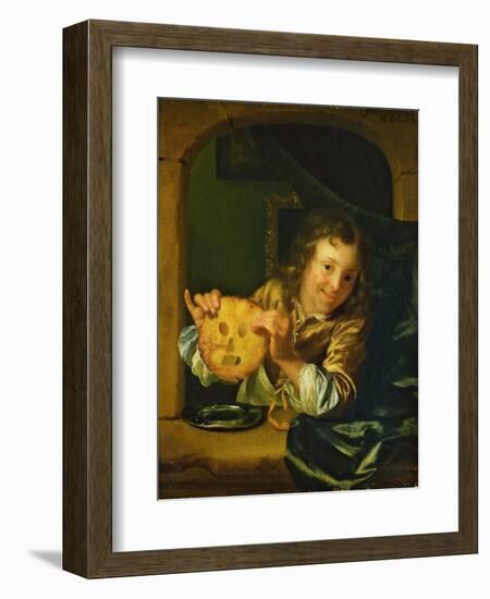 Boy with Pancakes-Godfried Schalcken-Framed Giclee Print