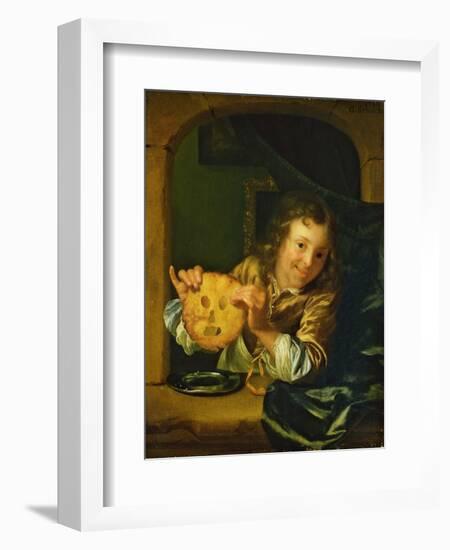 Boy with Pancakes-Godfried Schalcken-Framed Giclee Print