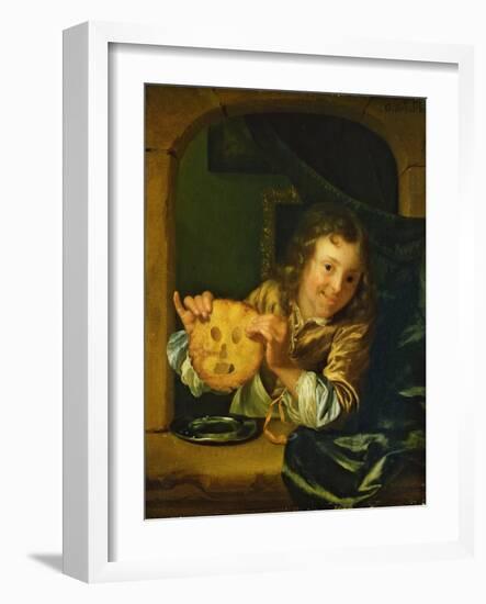 Boy with Pancakes-Godfried Schalcken-Framed Giclee Print