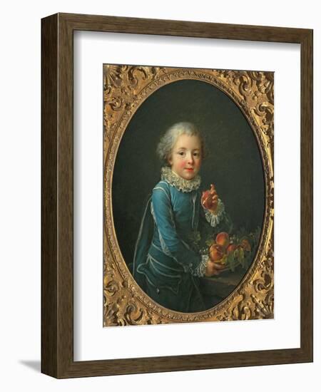 Boy with Peaches, 1760-Francois-Hubert Drouais-Framed Giclee Print