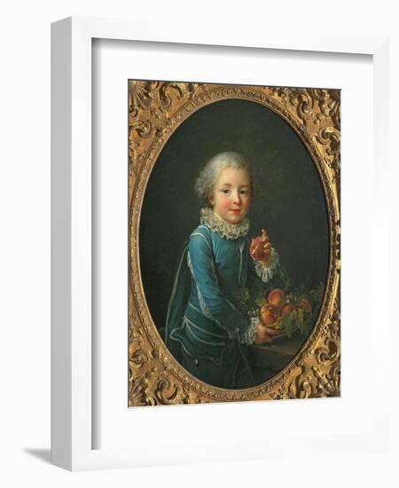 Boy with Peaches, 1760-Francois-Hubert Drouais-Framed Giclee Print