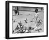 Boy with Pigeons-null-Framed Photographic Print