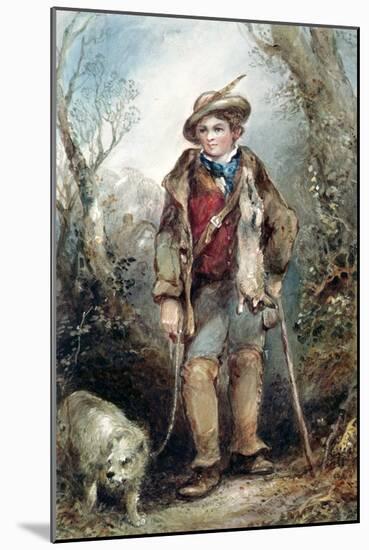 Boy with Rabbits-George Bryant Campion-Mounted Giclee Print