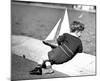 Boy with Sail Boat-null-Mounted Giclee Print