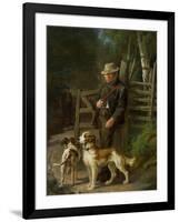 Boy with sporting dogs, 1872-Johan Fredrik Eckersberg-Framed Giclee Print