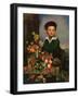 Boy with Still Life, C.1855-Charles Baum-Framed Giclee Print