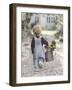 Boy with Sunflowers-Gail Goodwin-Framed Giclee Print