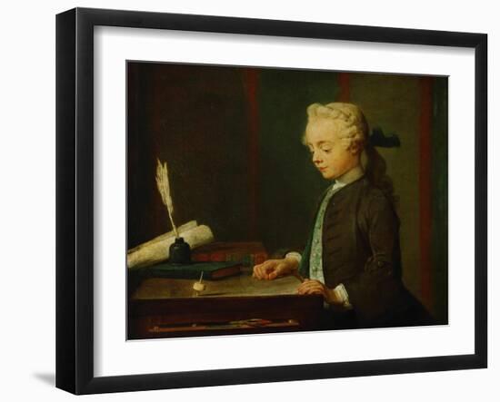 Boy with Top-Jean-Baptiste Simeon Chardin-Framed Giclee Print