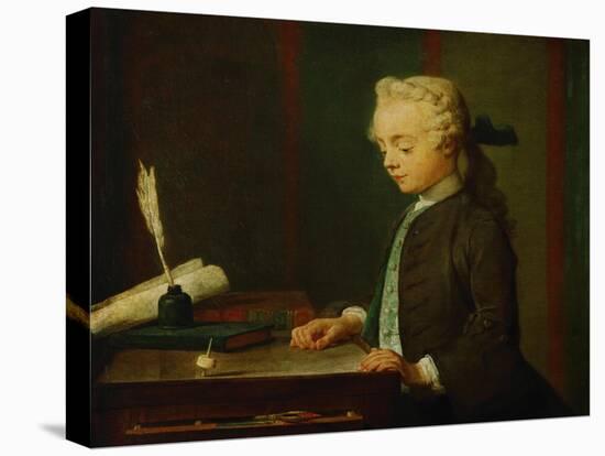 Boy with Top-Jean-Baptiste Simeon Chardin-Stretched Canvas