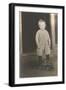 Boy with Toy Locomotive-null-Framed Art Print