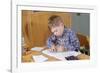 Boy Working on His Schoolwork-William P. Gottlieb-Framed Photographic Print