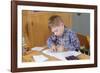 Boy Working on His Schoolwork-William P. Gottlieb-Framed Photographic Print