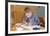 Boy Working on His Schoolwork-William P. Gottlieb-Framed Photographic Print