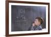 Boy Working on Subtraction Problem-William P. Gottlieb-Framed Photographic Print