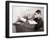 Boy Writing at Desk-Philip Gendreau-Framed Premium Photographic Print