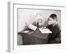 Boy Writing at Desk-Philip Gendreau-Framed Photographic Print