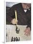 Boy Writing Chinese Calligraphy, Shanghai, China-Keren Su-Framed Photographic Print