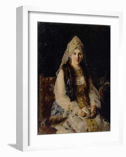 Boyar's Wife, 1880-Konstantin Yegorovich Makovsky-Framed Giclee Print