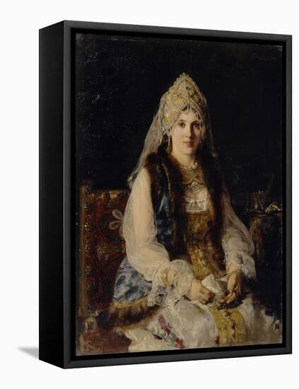 Boyar's Wife, 1880-Konstantin Yegorovich Makovsky-Framed Stretched Canvas