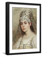 Boyar's Wife, 1880S-Konstantin Yegorovich Makovsky-Framed Giclee Print
