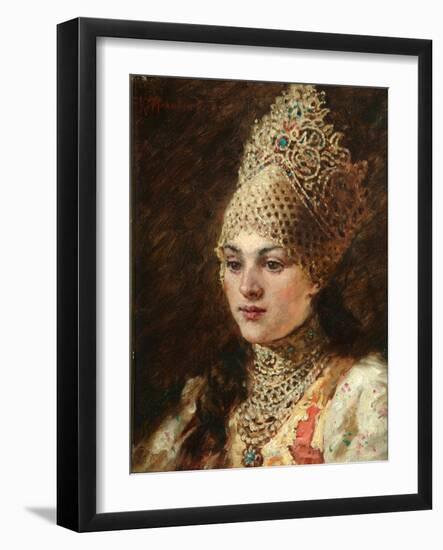 Boyar's Wife, 1890S-Konstantin Yegorovich Makovsky-Framed Giclee Print