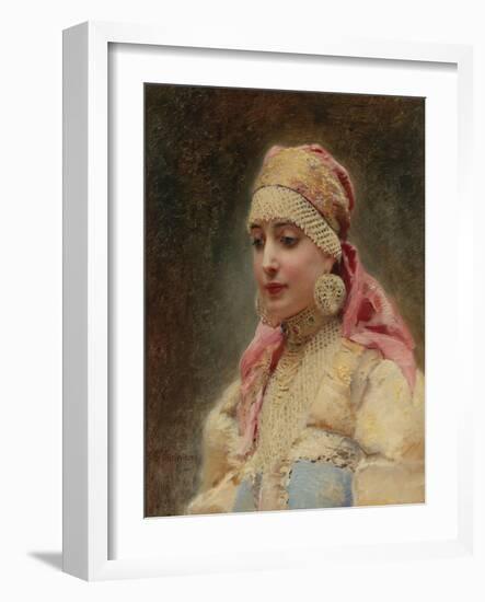 Boyar's Wife-Konstantin Yegorovich Makovsky-Framed Giclee Print