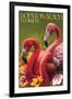 Boynton Beach, Florida - Flamingos-Lantern Press-Framed Art Print